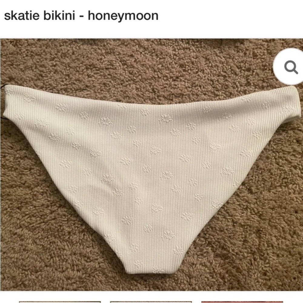 Skatie White Bikini Bottom